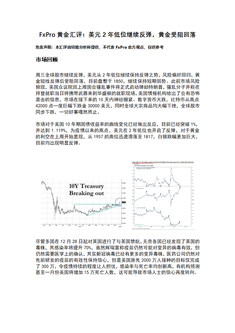 1.14 美元2年低位继续反弹，黄金受阻回落_01.png