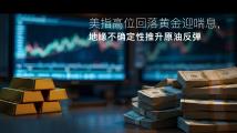 Amillex安迈每日汇评｜美指高位回落黄金迎喘息，地缘不确定性推升原油反弹